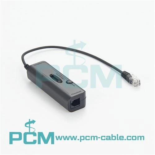 RJ9 RJ11 ہیڈسیٹ اڈاپٹر 8 سرکٹ لائنز سوئچ کے ساتھ