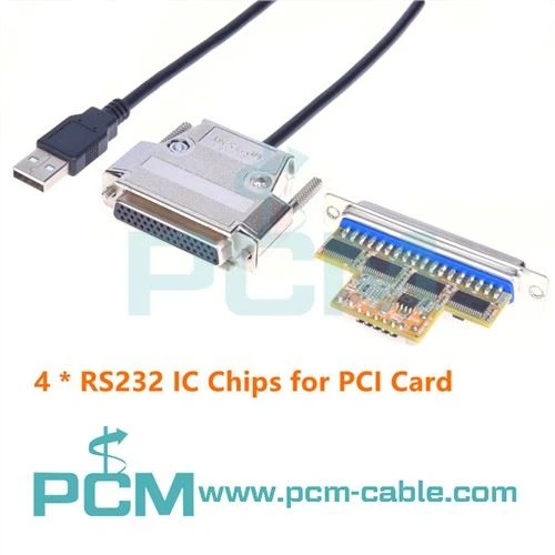 USB سے DB44 سیریل PCIe کارڈ آکٹپس کیبل