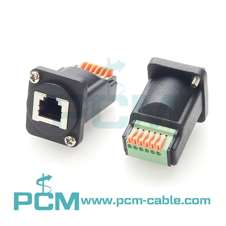 RJ12 6P6C سے ٹرمینل بلاک اڈاپٹر