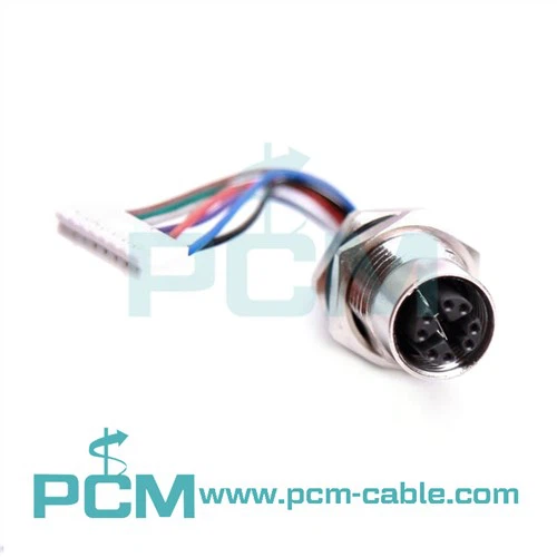 M12 فیمیل ایکس کوڈڈ فرنٹ ماؤنٹ سولڈر