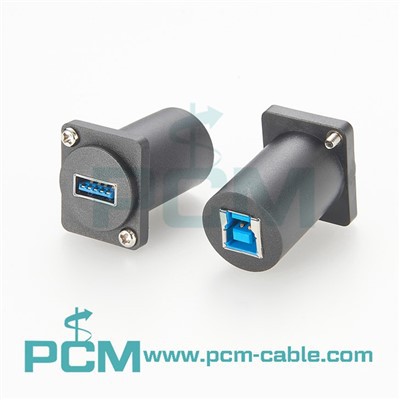 XLR فیڈ تھرو کنیکٹر USB 3۔{1}} A سے B