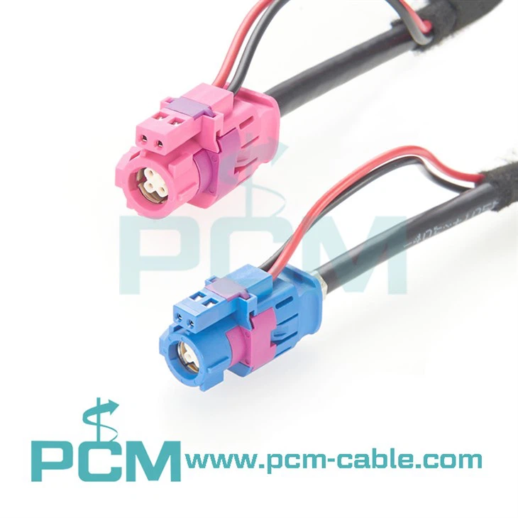 آٹو وائر ہارنس LVDS کیبل 4+2 HSD کیبل اسمبلی کوڈ C سے کوڈ H کو پن کریں