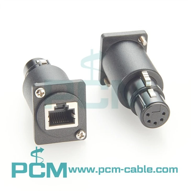 DMX to RJ45 Connector – RJ45 Ethernet to 5 Pin XLR DMX Female & Male