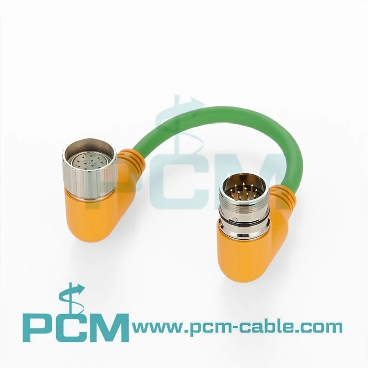 M23 Cordset 12 Pole Male Female right angle