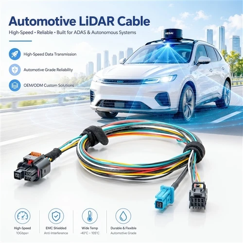 مین اسٹریم LiDAR لیزر ریڈار ہارنس: Hesai AT128، OT128 اور RoboSense E1R کنکشن حل