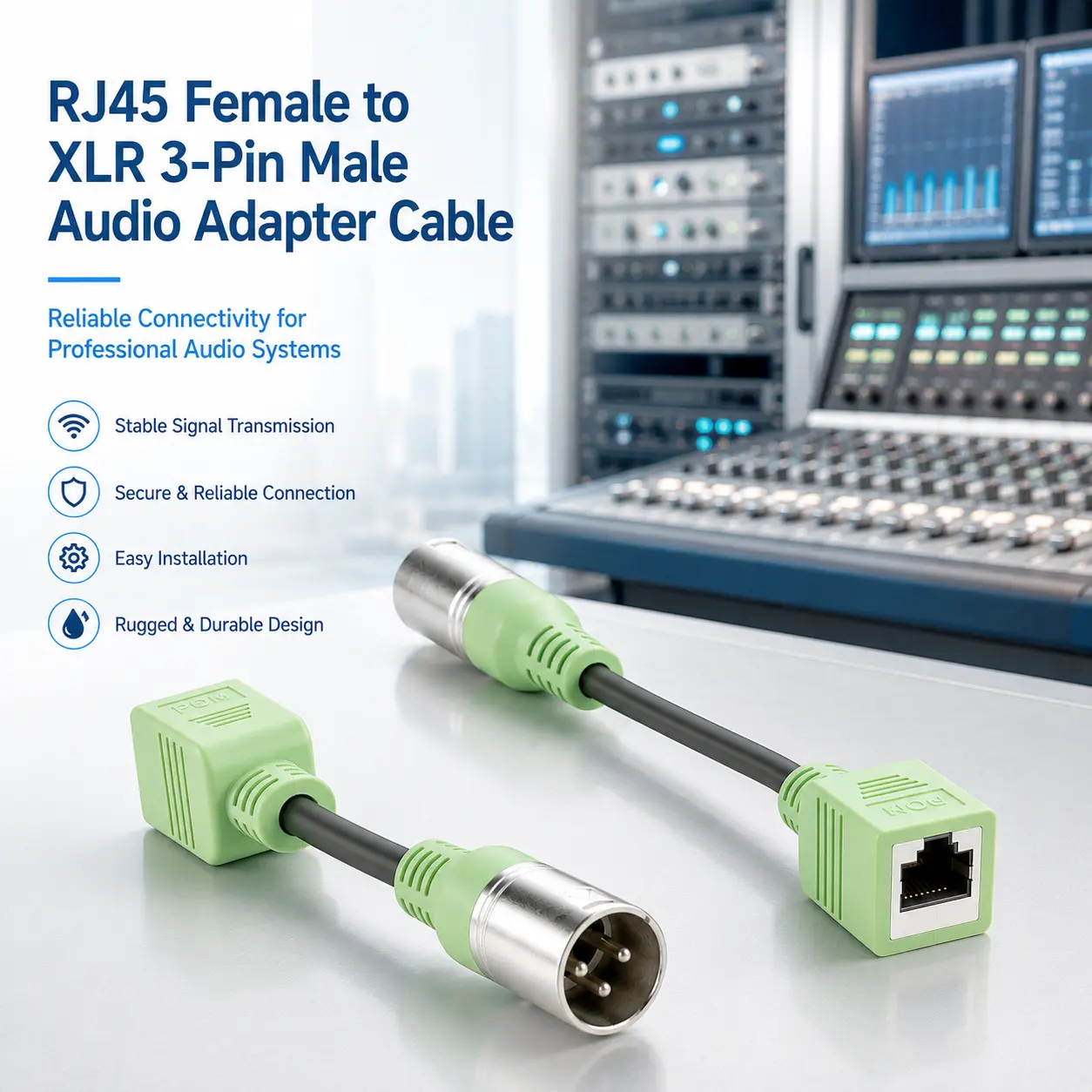 RJ45 فیمیل ٹو XLR 3-پن مرد آڈیو اڈاپٹر کیبل گائیڈ: نشریات، DMX، AV اور پرو آڈ...
