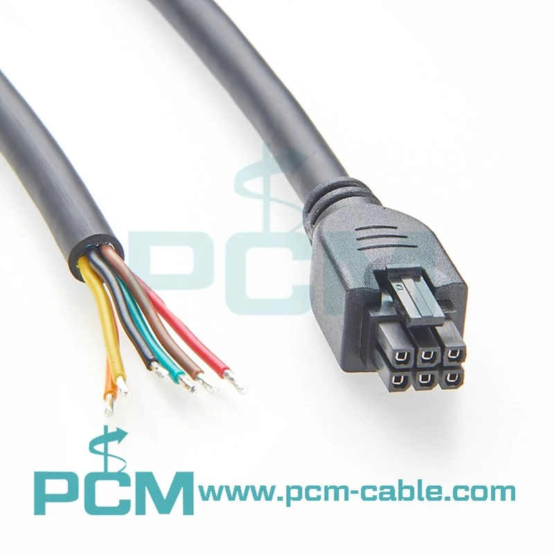 Micro-fit 30 Off-the-Shelf OTS Overmolded Cable Assembly Dual Row 20m Length 6 Circuits Black to open end Micro-fit 30 Off-the-Shelf OTS Overmolded Cable Assembly Dual Row 20m Length 6 Circuits Black to open end