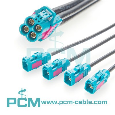 آٹوموٹو کیبل اسمبلی منی فاکرا فیمیل سے منی فاکرا فیمیل بریک آؤٹ کیبل