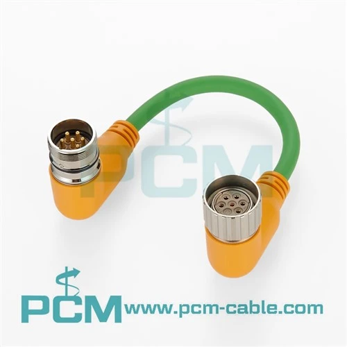 M23 اوورمولڈ ریموٹ بس کیبل دایاں زاویہ